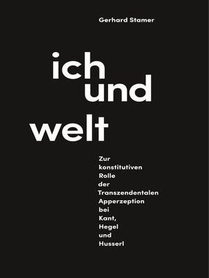cover image of Ich und Welt